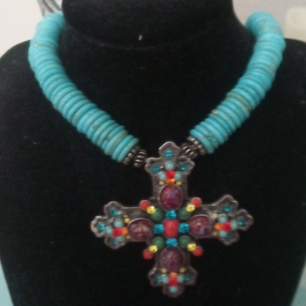 F.A.I.T.H Tourqoise necklace-brand new